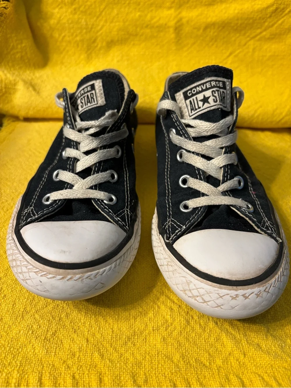 Converse Kids Black & White Low Top Sneakers